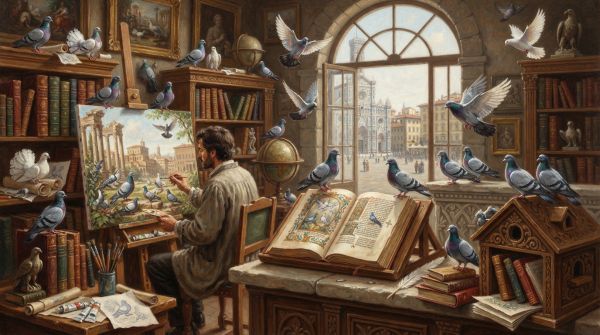 Les pigeons dans l'art et la littérature