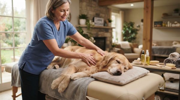 Massage canin : une spécialité en vogue dans les spas pour chiens